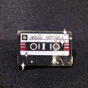 Strike Gently Mix Tape Sad Songs Cassette Pin